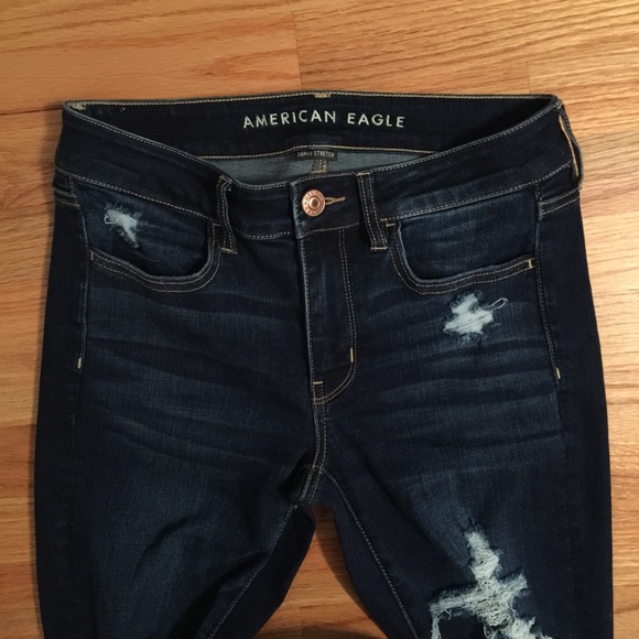 AMERICAN EAGLE Distressed Jeggings -Super Stretch - Picture 6 of 14